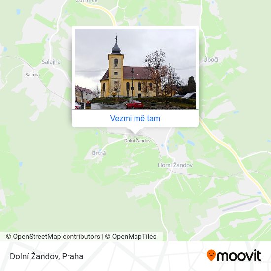 Dolní Žandov mapa