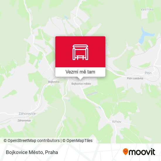 Bojkovice Město mapa