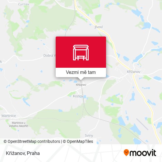 Křižanov mapa