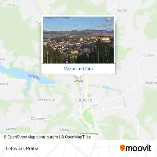 Letovice mapa