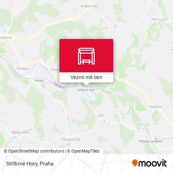 Stříbrné Hory mapa