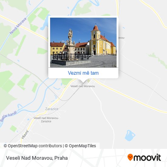 Veselí Nad Moravou mapa