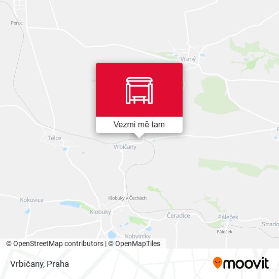 Vrbičany mapa