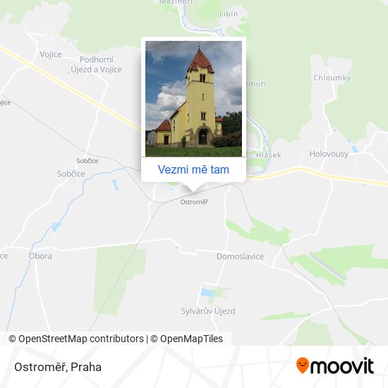 Ostroměř mapa