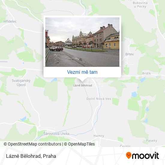 Lázně Bělohrad mapa