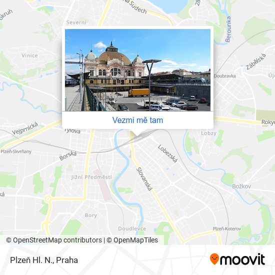 Plzeň Hl. N. mapa