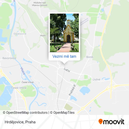 Hrdějovice mapa