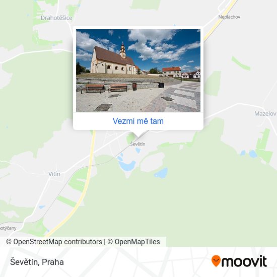Ševětín mapa