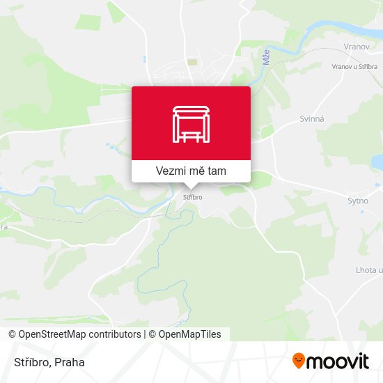 Stříbro mapa