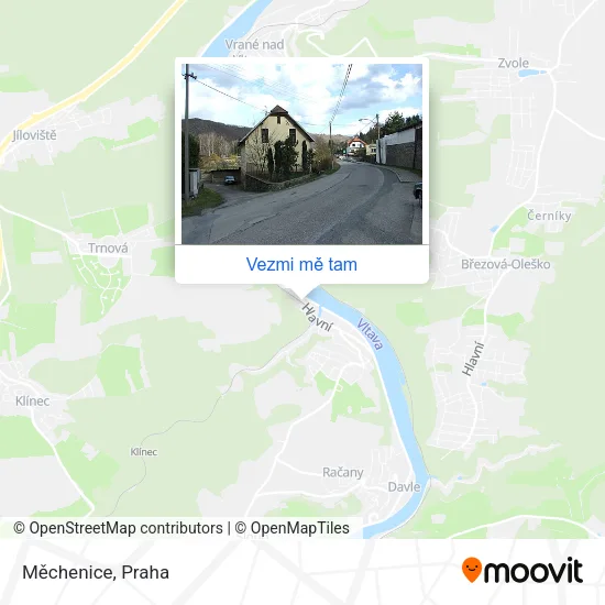 Měchenice mapa