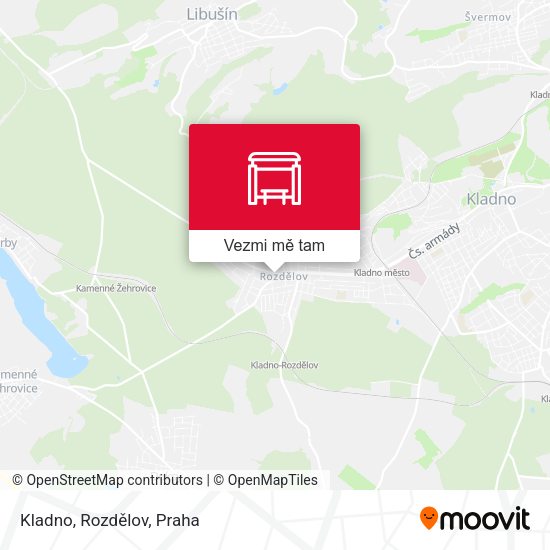 Kladno, Rozdělov mapa