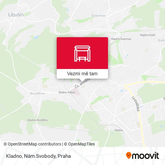 Kladno, Nám.Svobody mapa