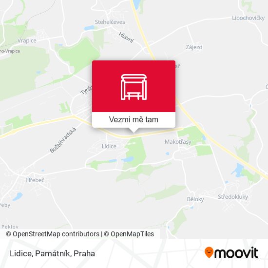 Lidice, Památník mapa