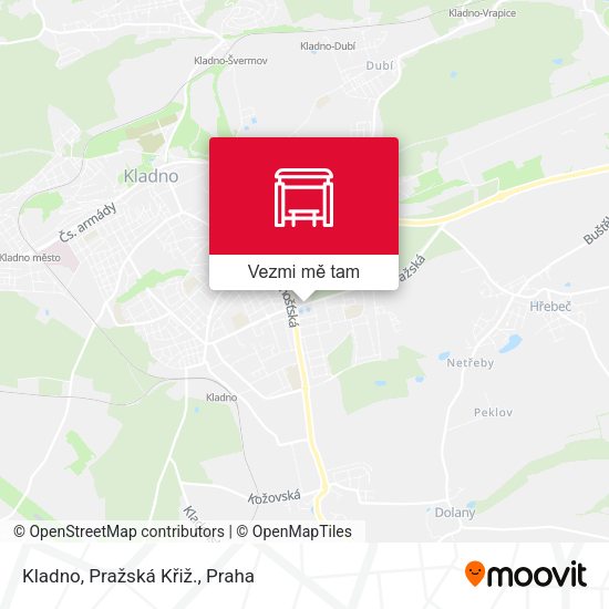 Kladno, Pražská Křiž. mapa