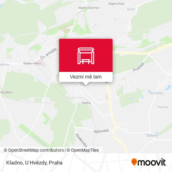 Kladno, U Hvězdy mapa