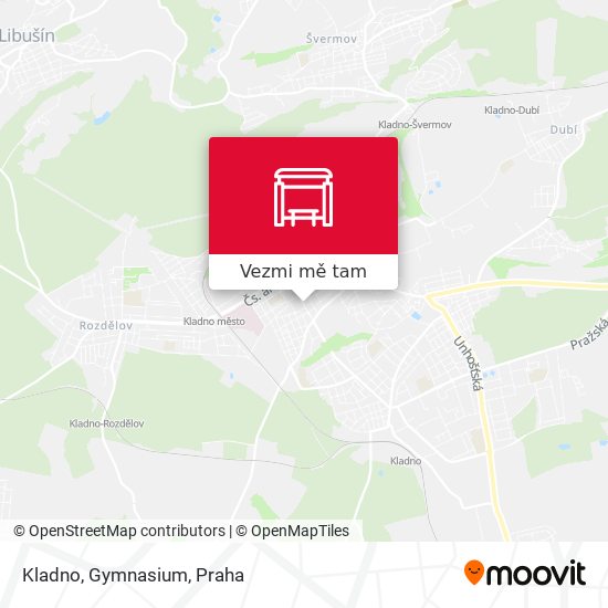 Kladno, Gymnasium mapa