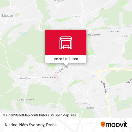 Kladno, Nám.Svobody mapa