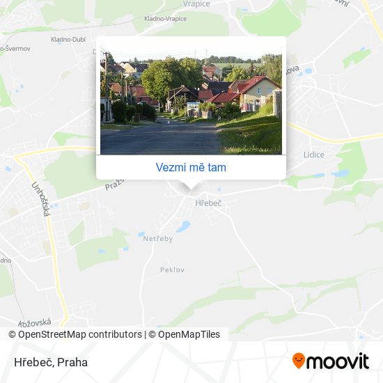 Hřebeč mapa