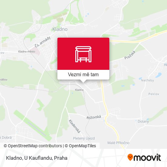 Kladno, U Kauflandu mapa