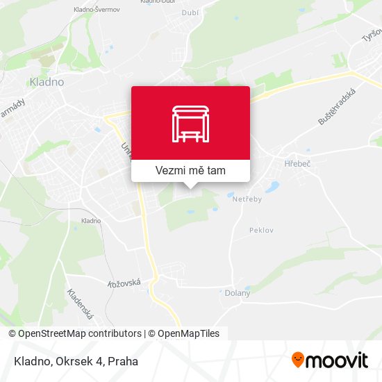 Kladno, Okrsek 4 mapa