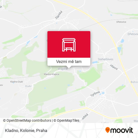 Kladno, Kolonie mapa