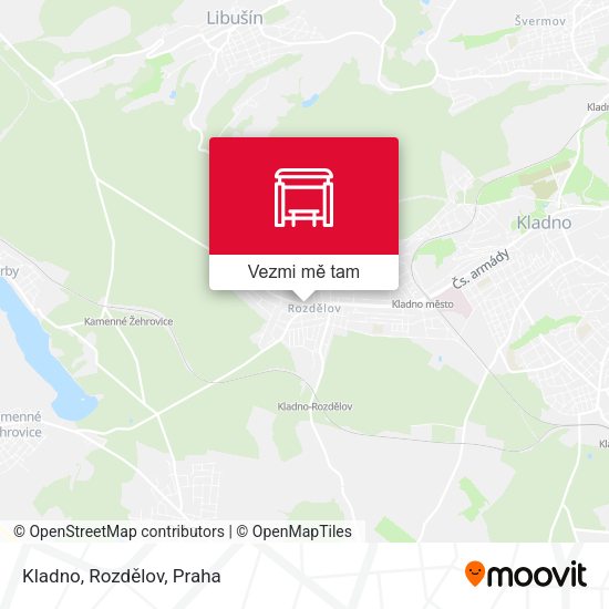 Kladno, Rozdělov mapa