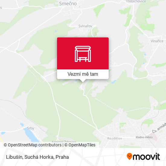 Libušín, Suchá Horka mapa
