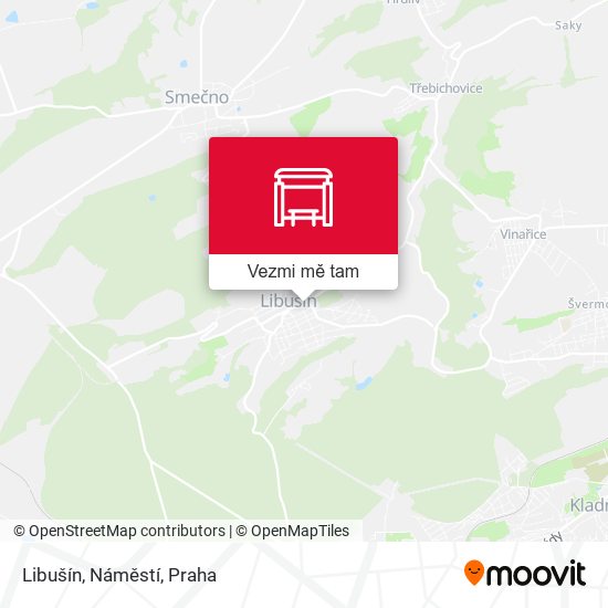 Libušín, Náměstí mapa