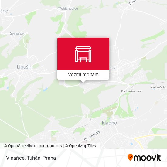 Vinařice, Tuháň mapa