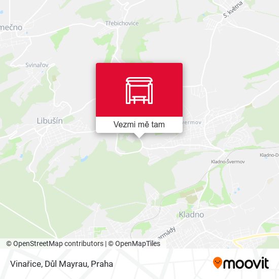 Vinařice, Důl Mayrau mapa