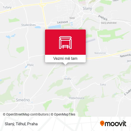 Slaný, Těhul mapa