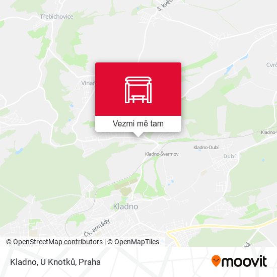 Kladno, U Knotků mapa