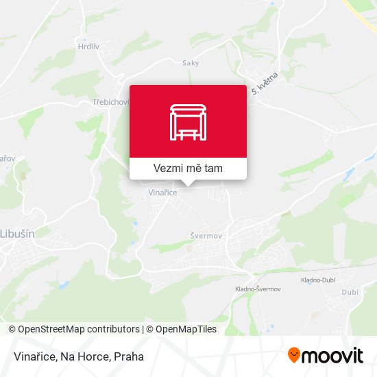 Vinařice, Na Horce mapa