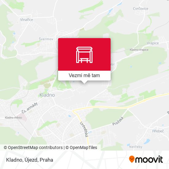 Kladno, Újezd mapa