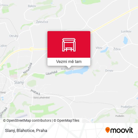 Slaný, Blahotice mapa