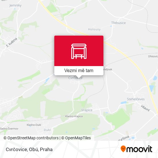 Cvrčovice, Obú mapa