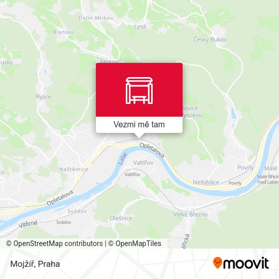 Mojžíř mapa