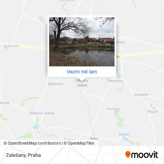 Zalešany mapa