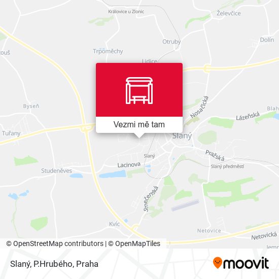 Slaný, P.Hrubého mapa