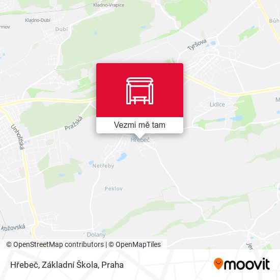 Hřebeč, Základní Škola mapa