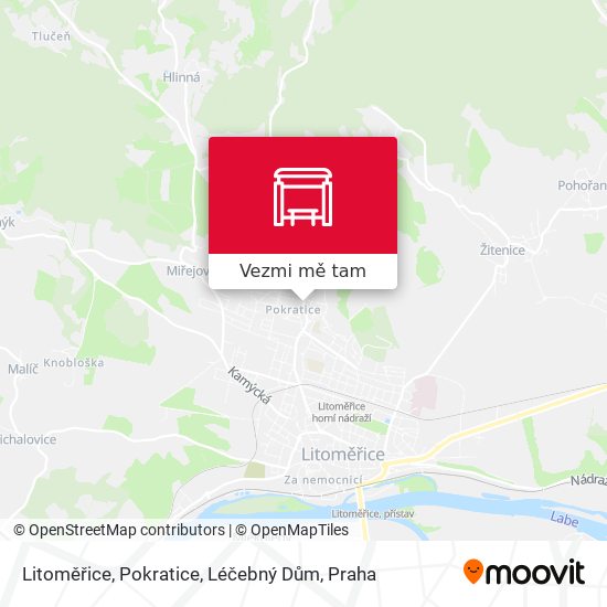 Litoměřice, Pokratice, Léčebný Dům mapa