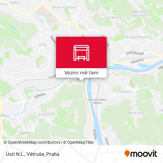 Ústí N.L., Větruše mapa