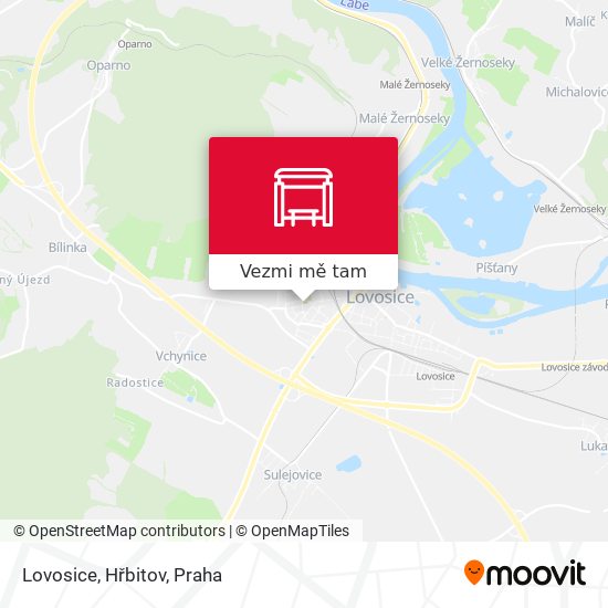Lovosice, Hřbitov mapa