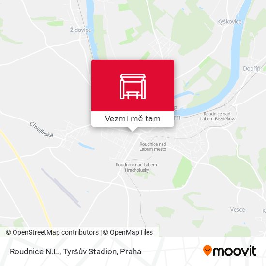 Roudnice N.L., Tyršův Stadion mapa