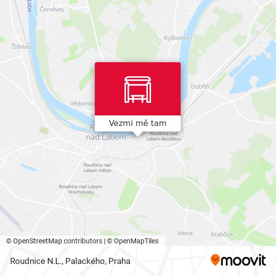 Roudnice N.L., Palackého mapa