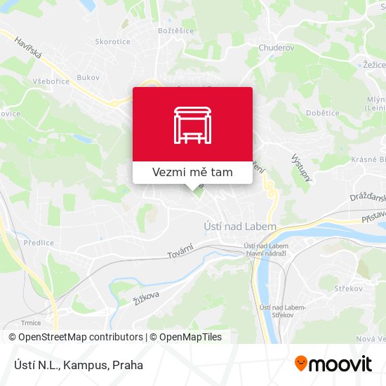 Ústí N.L., Kampus mapa
