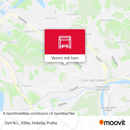 Ústí N.L., Klíše, Hvězda mapa