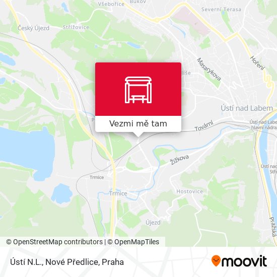 Ústí N.L., Nové Předlice mapa