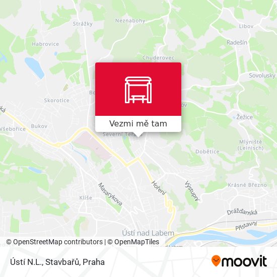 Ústí N.L., Stavbařů mapa