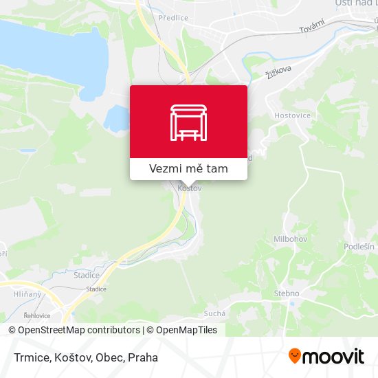 Trmice, Koštov, Obec mapa